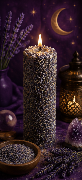 Velón Herbóreo De Lavanda LIMPIEZA Y ARMONIZACIÓN