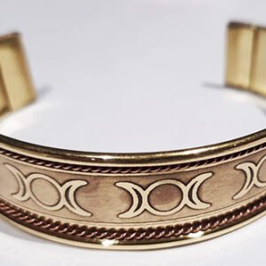Brazalete Triple Luna de Latón y Cobre