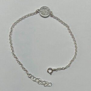 Pulsera Plata con Tetragramatón Grabado