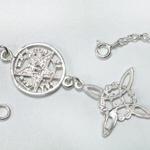 Pulsera PLata Doble Protección
